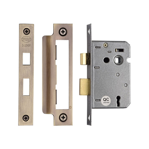 York 3 Lever Sashlock for Lever Handles