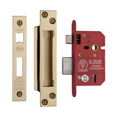 York British Standard 5 Lever Sashlock for Lever Handles