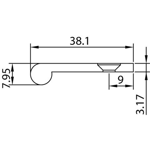 Small Brass Edge Pull