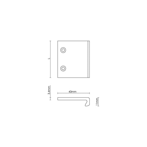 Croft Linear Top Fix Cabinet Edge Pull