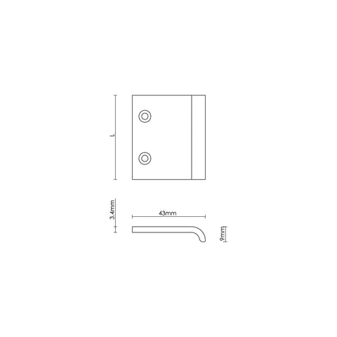 Croft Arc Top Fix Cabinet Edge Pull