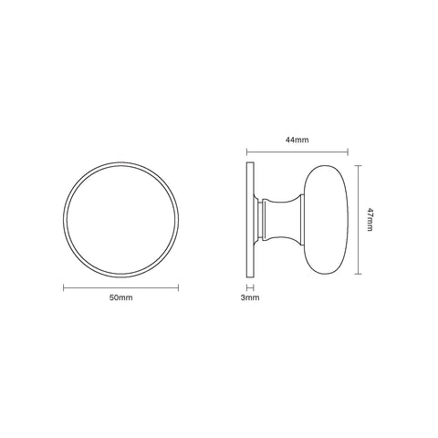 Croft Plain Rim Knobset