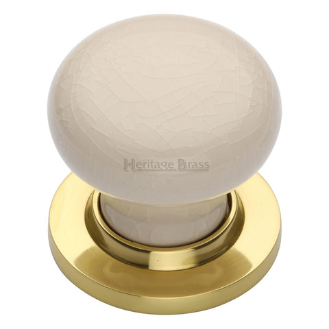 Classic Porcelain Mortice Knobs on Decorative Concealed Fix Rose