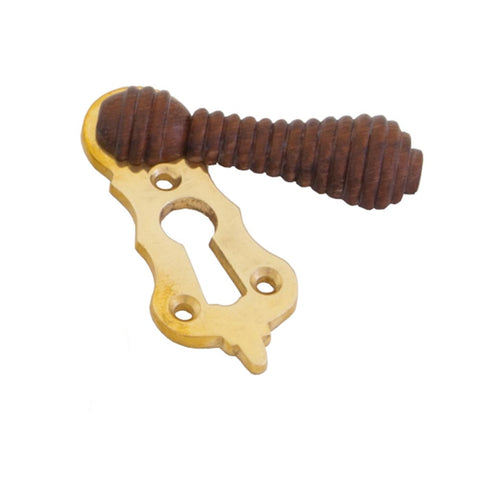 Reeded Beehive Covered Keyhole Escutcheon