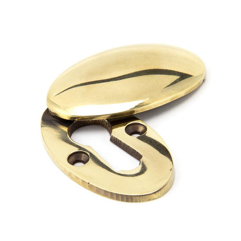 Period Oval Keyhole Escutcheon with Cover