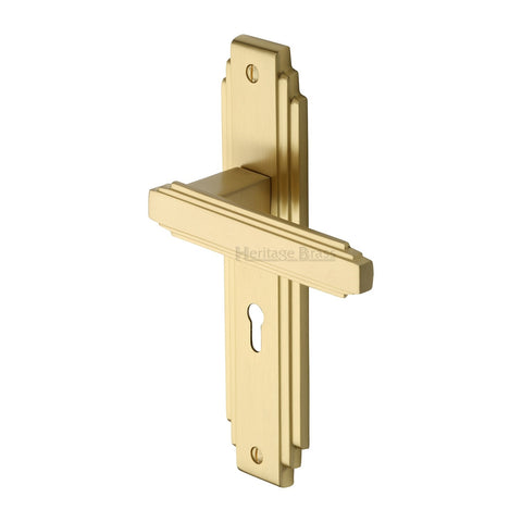 Astoria Art Deco Lever Handle on Backplate