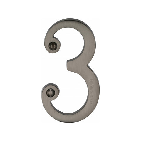 76mm Traditional Face Fix Door Numeral