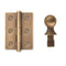 FBH.01.01 Small Traditional Brass Butt Finial Hinge 18mm with HF.02.01