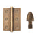 FBH.01.01 Small Traditional Brass Butt Finial Hinge with HF.08.01