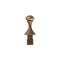 FBH.01.01 Small Traditional Brass Butt Finial Hinge with HF.13.01