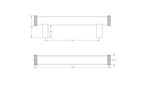 Hoxton - Wenlock Diamond Knurled End Cap Cabinet Handle