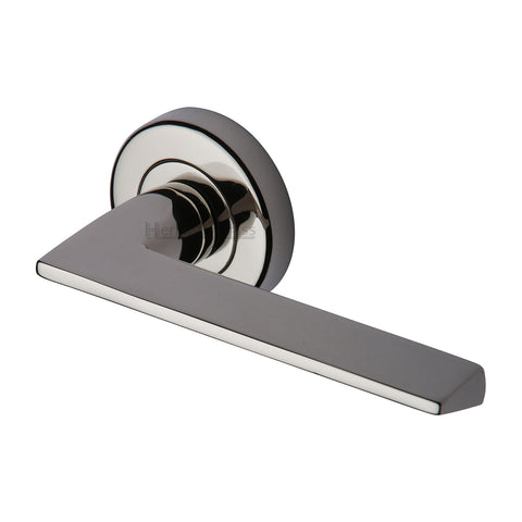 Pyramid Lever Handle on Round Rose