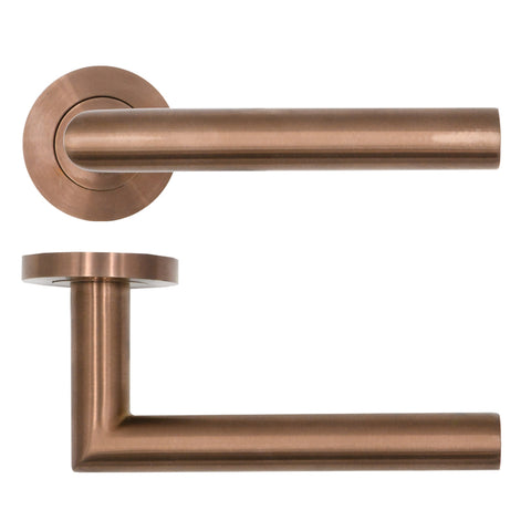 Loreto Lever Handle on Round Rose