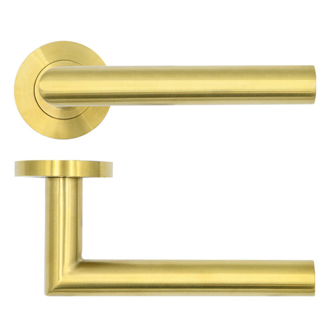 Loreto Lever Handle on Round Rose