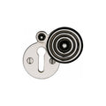 32mm Dia Round Keyhole Escutcheon With Reeded Swing Cover
