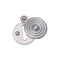 32mm Dia Round Keyhole Escutcheon With Reeded Swing Cover