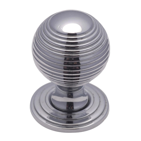 Reeded Cabinet Knob with Base