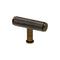Alexander & Wilks Crispin Dual Finish Knurled T Bar Cupboard Knob