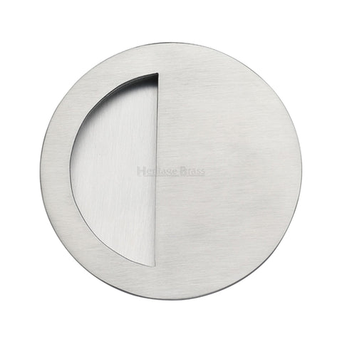 Round Moon Flush Pull Concealed Fix