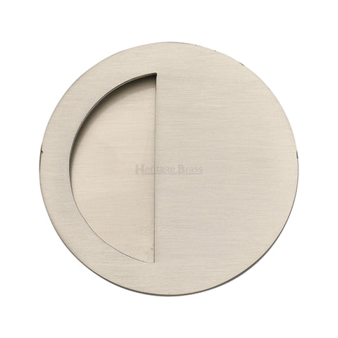 Round Moon Flush Pull Concealed Fix