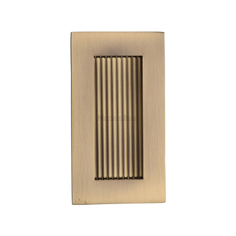 Reeded Rectangular Flush Pull Concealed Fix