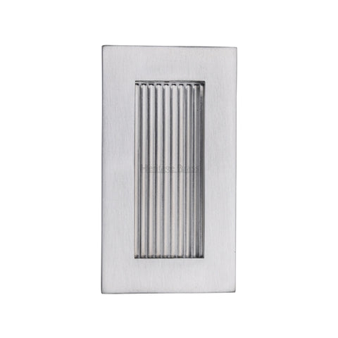 Reeded Rectangular Flush Pull Concealed Fix