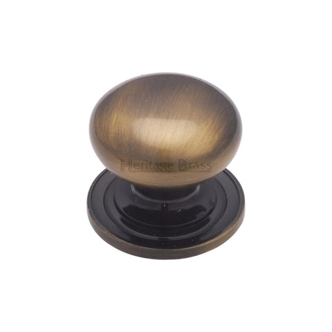 Victorian Round Cabinet Knob on Rose