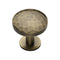 Round Hammered Cabinet Knob With Rose
