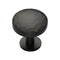 Round Hammered Cabinet Knob With Rose