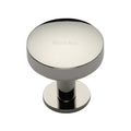 Domed Disc Cabinet Knob with Rose