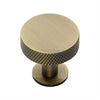 Disc Knurled Cabinet Knob With Rose