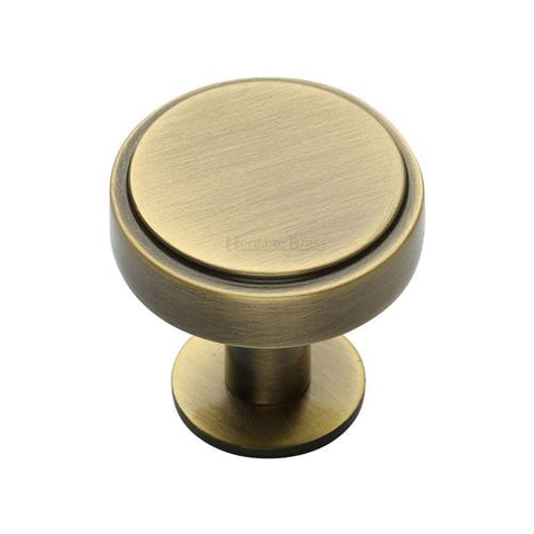 Stepped Disc Cabinet Knob on Rose