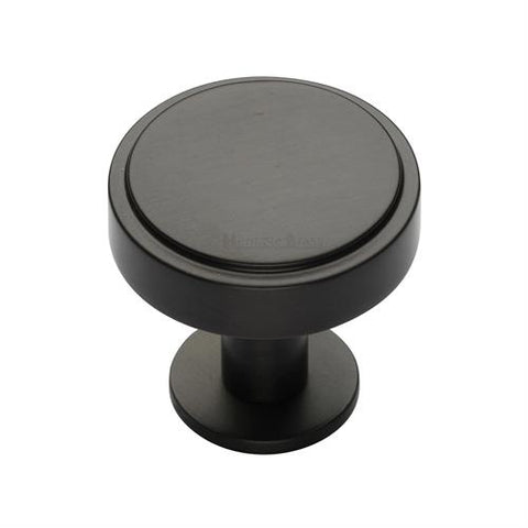 Stepped Disc Cabinet Knob on Rose