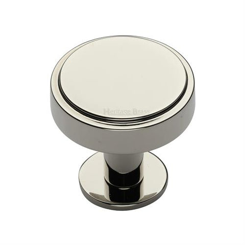 Stepped Disc Cabinet Knob on Rose