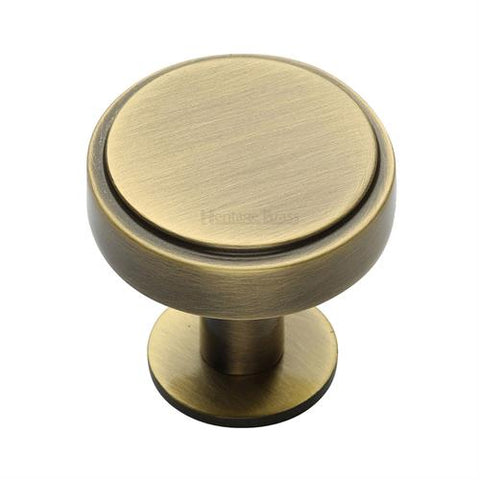 Stepped Disc Cabinet Knob on Rose