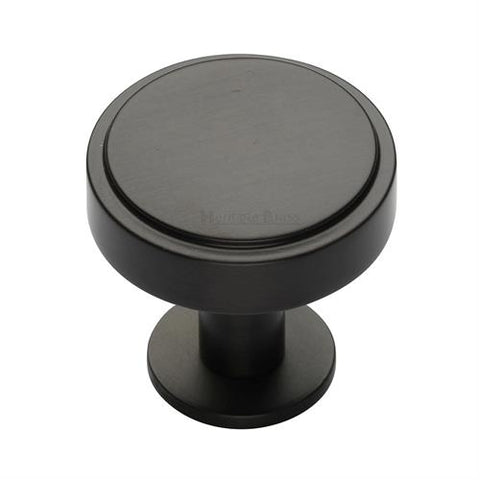 Stepped Disc Cabinet Knob on Rose