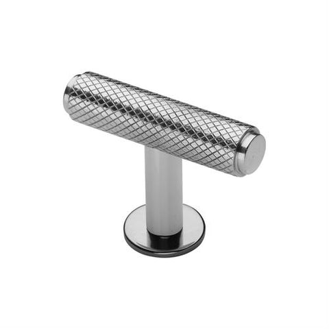 Knurled T Bar Cabinet Knob on Rose