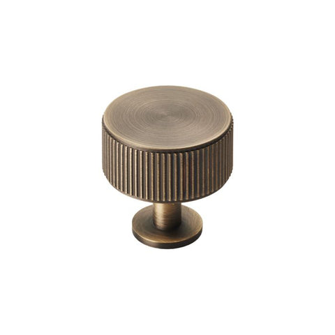Round Lined Cabinet Knob