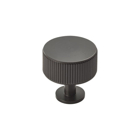 Round Lined Cabinet Knob
