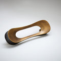 Organic Series Cabinet Handle with Standoffs Blackened Polished Brass