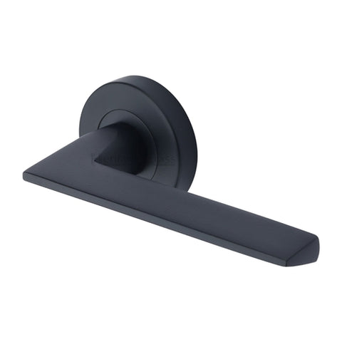 Pyramid Lever Handle on Round Rose