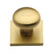 Victorian Round Cabinet Knob on Square Backplate