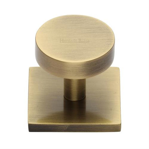 Disc Cabinet Knob on Square Backplate