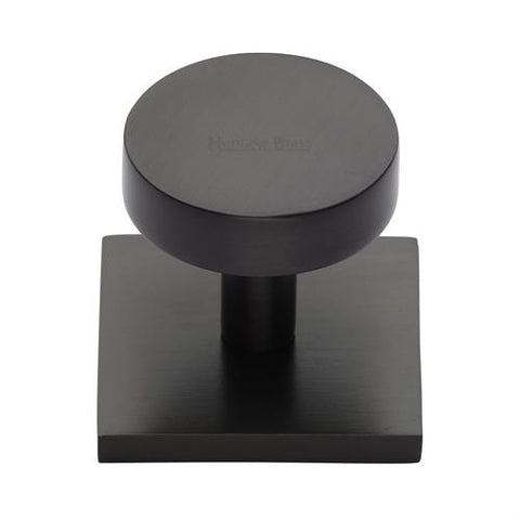 Disc Cabinet Knob on Square Backplate