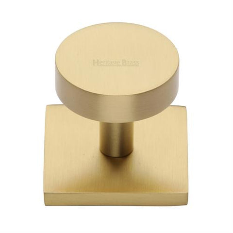 Disc Cabinet Knob on Square Backplate