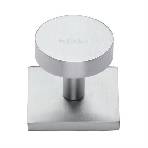 Disc Cabinet Knob on Square Backplate