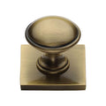 Domed Cabinet Knob on Square Backplate