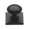 Domed Cabinet Knob on Square Backplate