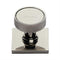 Florence Knurled Cabinet Knob on Square Backplate