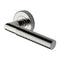 Bauhaus Mitre Reeded Lever Handle on Round Rose
